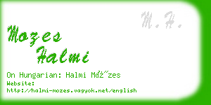 mozes halmi business card